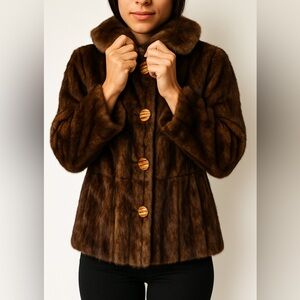 FINAL PRICE Glamorous Genuine Muskrat tiered fur coat